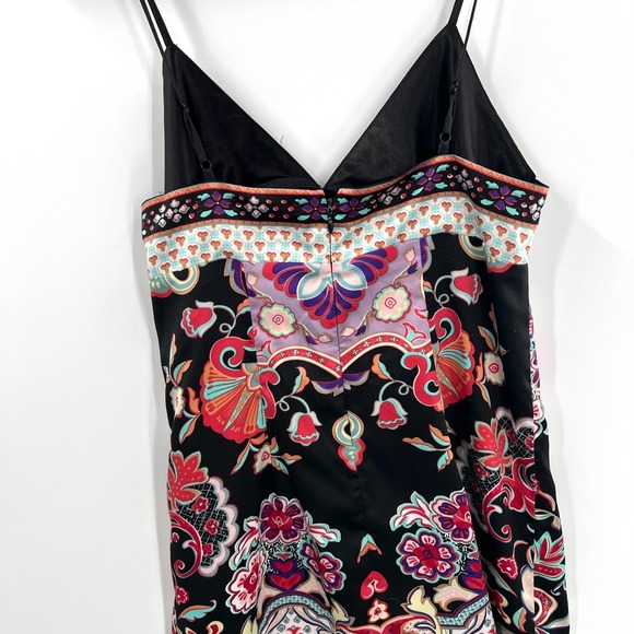 Vintage ICE y2k satlin mini slip dress bright colorful floral indie sleaze 6 - Picture 12 of 14